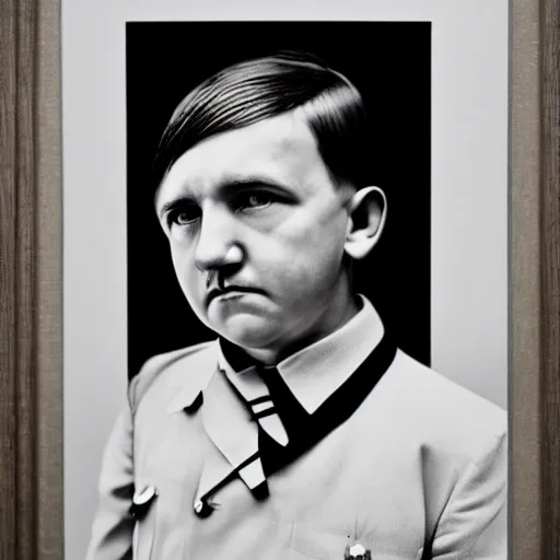 Prompt: photo of a young adolf hitler in the style of martin schoeller
