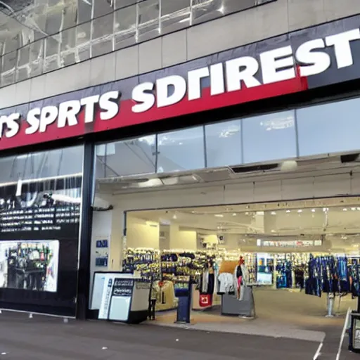 Prompt: sports direct flagship store