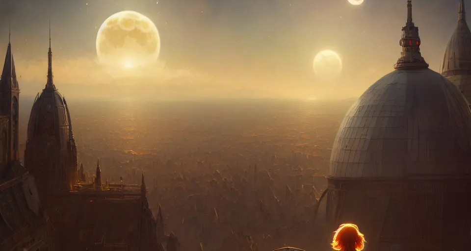 Prompt: cinematic shot, city on the moon, geodesic domes, digital painting, artstation, concept art, soft light, hdri, smooth, sharp focus, illustration, intricate, elegant, highly detailed, in the style of greg rutkowski and alphonse mucha and artemisia, 8 k, highly detailed, jurgens, rutkowski