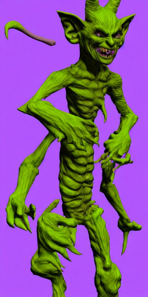 Image similar to malice yellow goblin doll psx rendered early 90s net art n64 3d 2002