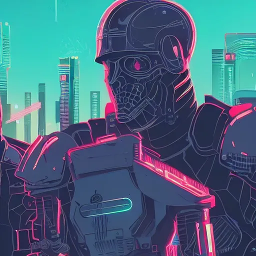 Image similar to jaime lannister and brienne of tarth fighting cyber zombies side by side, cyberpunk art by james gilleard, cgsociety, retrofuturism, synthwave, retrowave, outrun