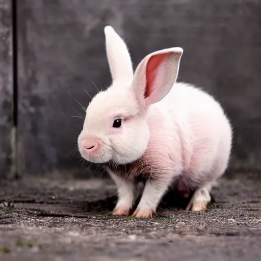 Prompt: a beautiful photograph of a bunnypiglet