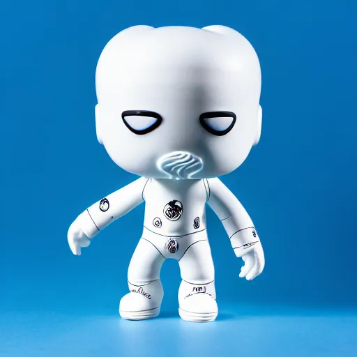 Image similar to an all white art vinyl figure, in the style of kidrobot, sket - one x iamretro, kenny wong x pop mart, space molly, frank kozik, guggimon, studio lighting, subsurface diffusion, 8 k