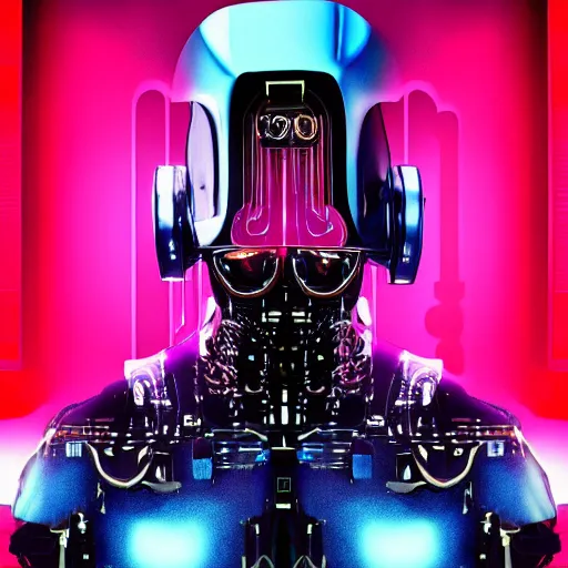 Image similar to cybernetic cyber cyberpunk Jamiroquai. Hd photo award winning