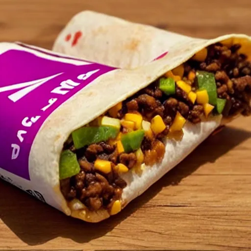 Prompt: new from taco bell - El Grande - a $18.99 burrito containing all ingredients taco bell has