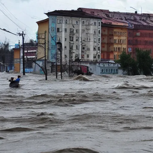 Image similar to tsunami flood the ivano - frankivsk