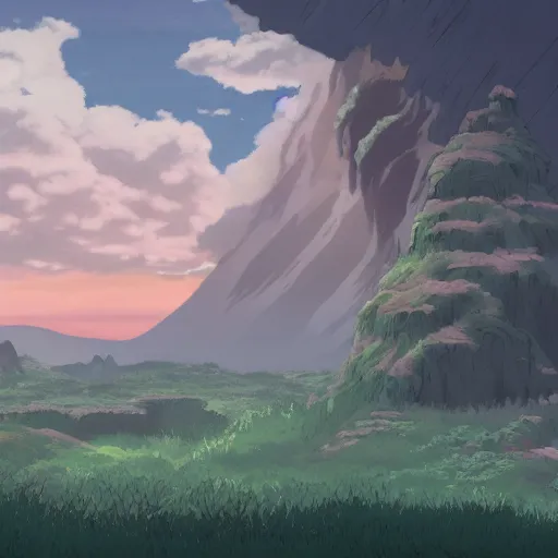 Image similar to landscape of the eternal rest, in the style of studio ghibli, award - winning, 4 k