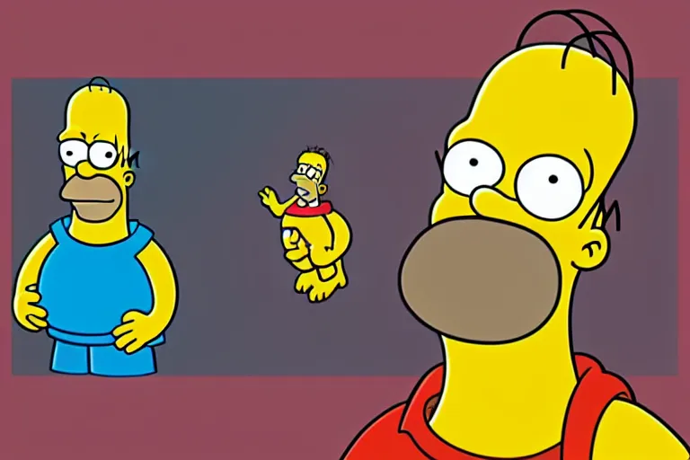 Image similar to homer simpson in the style of disney, detailed