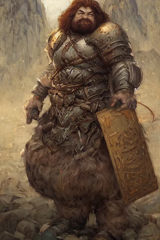 Prompt: an dwarven warrior, by Edgar Maxence and Ross Tran and Michael Whelan