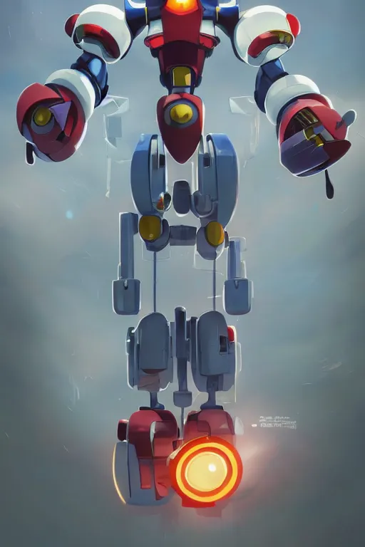 Image similar to metabots medabots medarotto medarot robot minimalist comics, behance hd by jesper ejsing, by rhads, makoto shinkai and lois van baarle, ilya kuvshinov, rossdraws global illumination ray tracing hdr radiating a glowing aura