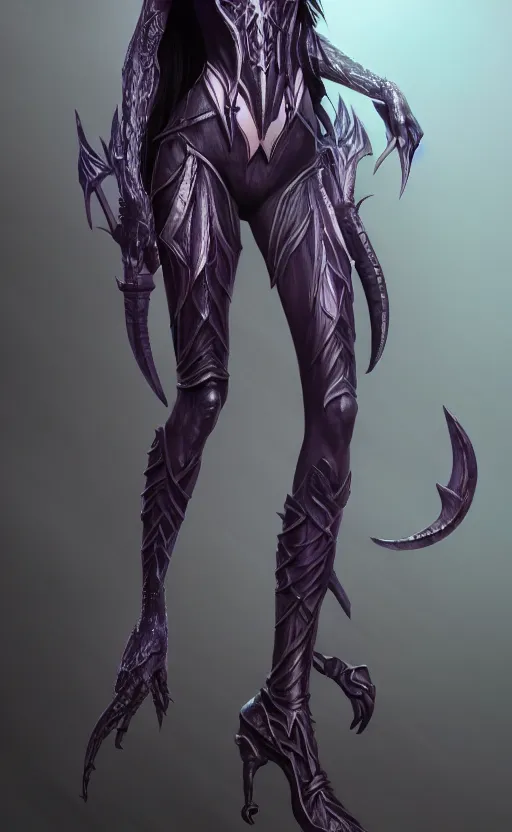 Image similar to full body shot of dark elf witch, highly detailed, d & d, fantasy, highly detailed, digital painting, trending on artstation, concept art, sharp focus, illustration, global illumination, ray tracing, realistic shaded, art by artgerm and greg rutkowski and fuji choko and viktoria gavrilenko and hoang lap,