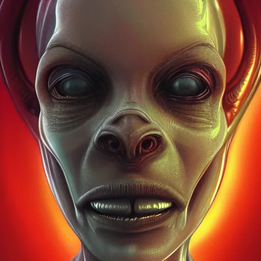Image similar to queen alien from alien ( 1 9 7 9 film ) attached to someone's face hyperdetailed, artstation, cgsociety, 8 k