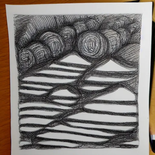 Image similar to pixels landscape handdrawn pencil