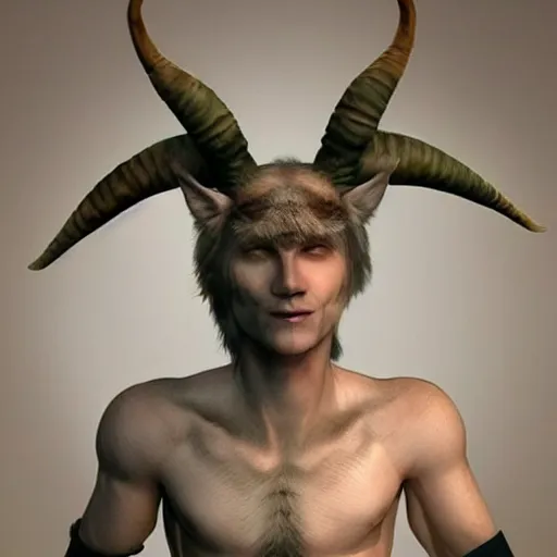 Prompt: a fantasy creature with two small horns and realistic omg