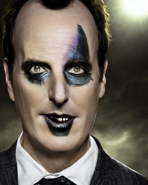 Image similar to Will Arnett as Beetlejuice, makeup, cinematic lighting, 4k photograph