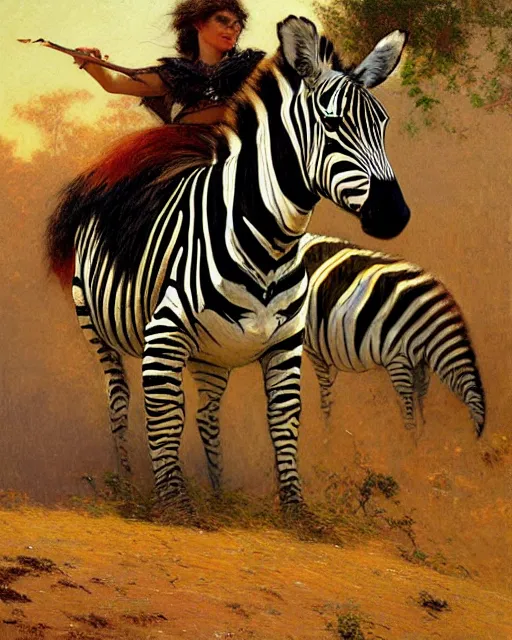 Prompt: a multicolor zebra. highly detailed painting by gaston bussiere, craig mullins, j. c. leyendecker 8 k