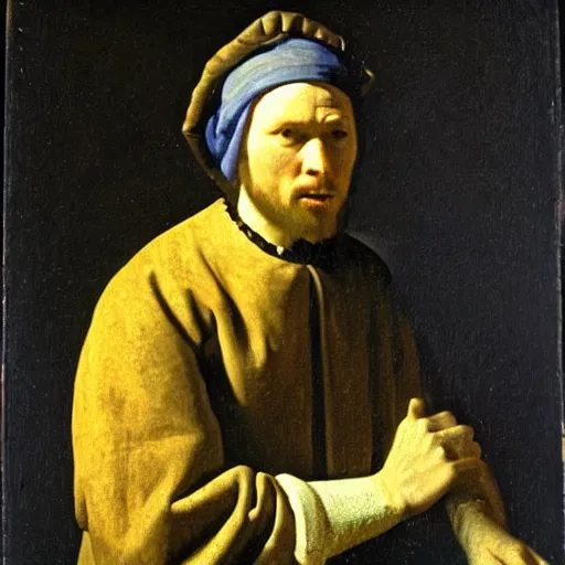 Prompt: a portrait of john of the black bands, vermeer, dramatic lights, very detailed