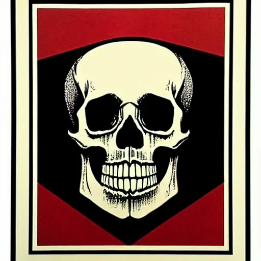 Image similar to skull, realistic. by shepard fairey