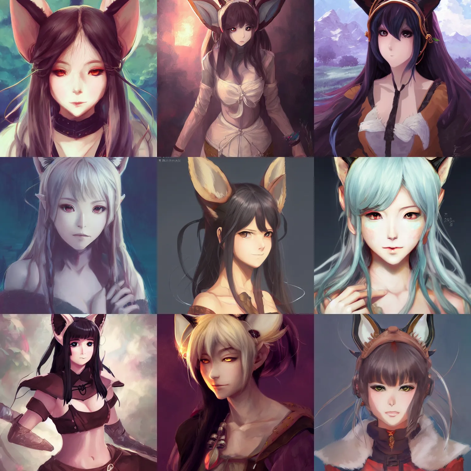 Prompt: An anime portrait of Ssunbiki as a beautiful woman with fox ears from Skyrim, by Stanley Artgerm Lau, WLOP, Rossdraws, James Jean, Andrei Riabovitchev, Marc Simonetti, and Sakimichan, tranding on artstation