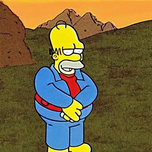 Image similar to homer simpson in the lord of the rings