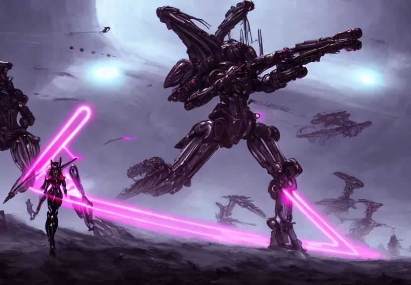 Prompt: epic cinematic shot of singular stunning beautiful hot anthropomorphic mecha female dragon fighting in the nuclear war with laser rifle, has silver armor and fuchsia skin, skeletons riddling the ground, bleak atmosphere, warframe fanart, terminator art, epic scale, furaffinity, deviantart, octane