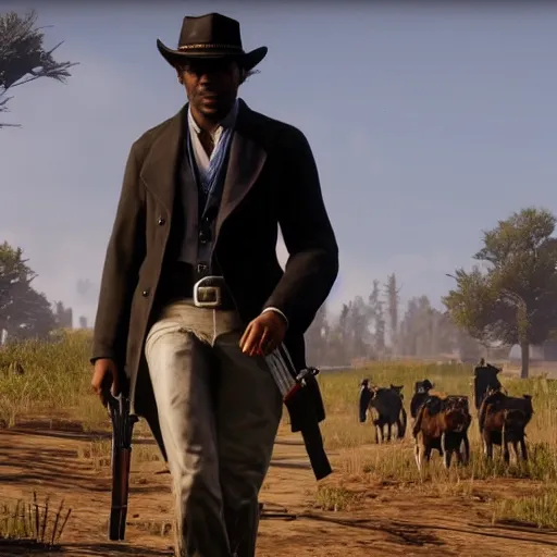 Image similar to Obama in Red dead redemption 2