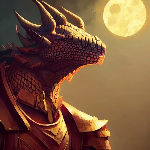 Prompt: handsome dragonborn portrait, maya ali mage, gloomhaven, dynamic lighting, gaudy colors, octane render aesthetic, matte painting concept art, official fanart behance hd artstation by jesper ejsing, by rhads and makoto shinkai and lois van baarle and ilya kuvshinov and rossdraws