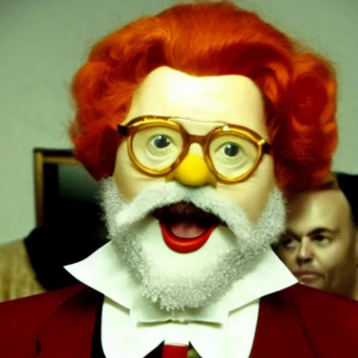 Image similar to colonel Sanders as ronald mcdonald