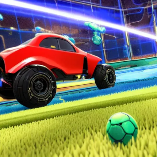 Image similar to Elon Musk in Rocket League, highly detailed, high quality, HD, 4k, 8k, Canon 300mm, professional photographer, 40mp, lifelike, top-rated, award winning, realistic, sharp, no blur, edited, corrected, trending