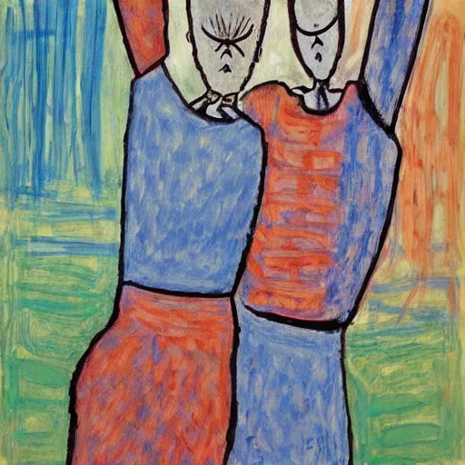 Prompt: art by ben shahn