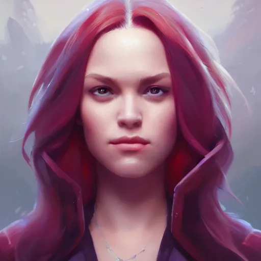 Image similar to a beautiful portrait of jessie from team rocket, oil painting, Greg Rutkowski, Charlie Bowater, video game art, unreal 5, DAZ, hyperrealistic, octane render, RPG portrait, dynamic lighting, fantasy art, beautiful face