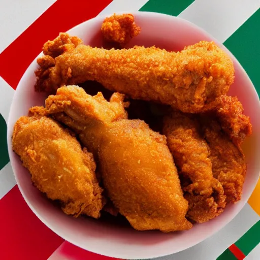 Image similar to rainbow fried chicken meal