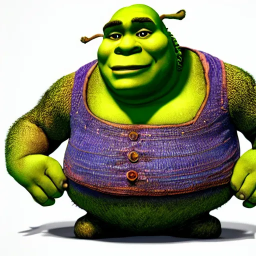 Prompt: shrek 3 d render in 1 9 9 1 on sgi indigo