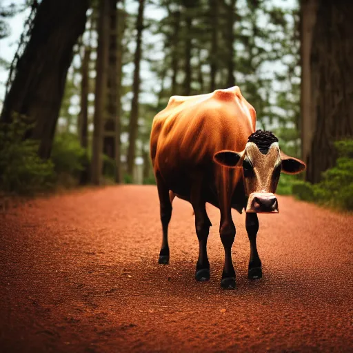 Image similar to closeup of a cow shit in the middle of the path, excrement, pinewoods, avila mountains, grim fantasy, emotional, eos r 5, f / 2. 5, illustration, concept art, award winning photograph, 8 k, alphonse mucha style, no background, nobody