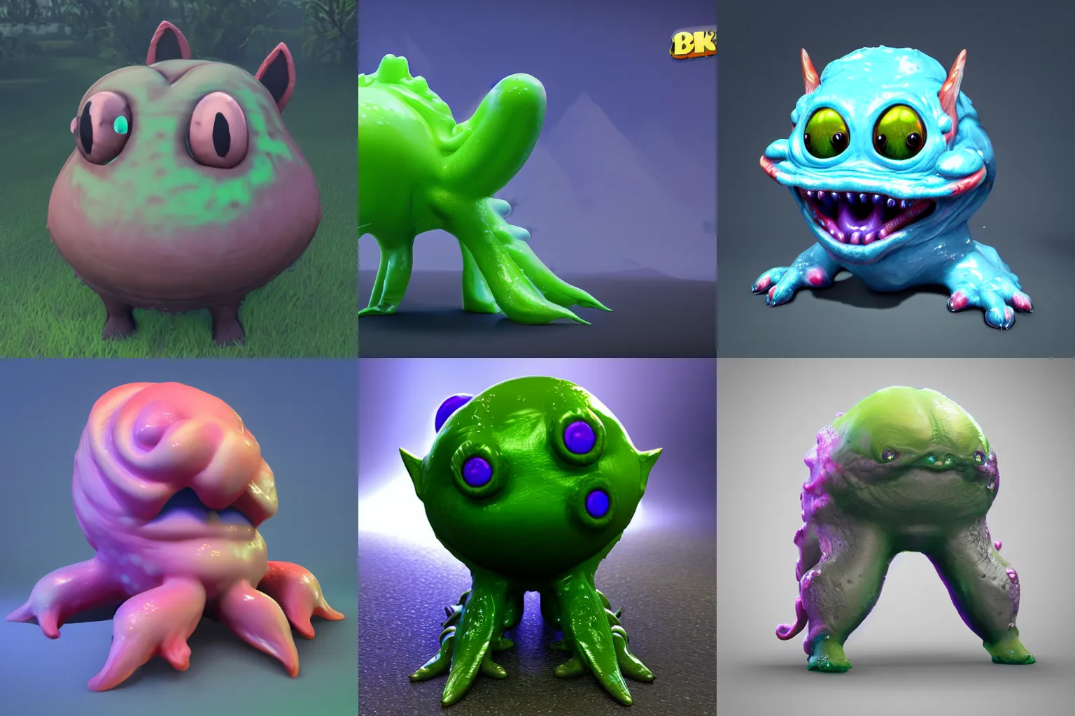 Prompt: cute slime creature :: 8k resolution hd :: unreal engine