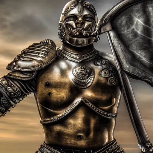 Image similar to warrior with jaguar armour, highly detailed, 4k, HDR, smooth, sharp focus, hyper realistic, high resolution