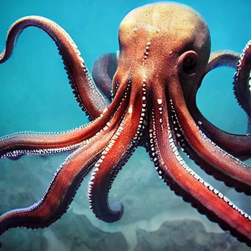 Image similar to octopus god is almighty, incredible photography, beautiful ambient light