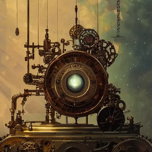 Image similar to Steampunk orrery, gorgeous, beautiful, intricate, highly detailed, digital painting, artstation, oppressive lighting, concept art, sharp focus, illustration, art by greg rutkowski and alphonse mucha