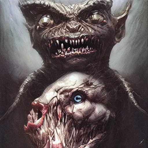 Image similar to dmitry medvedev, is evil gremlin, дмитрии медведев rotten teeth, horror, macabre by donato giancola and greg rutkowski and wayne barlow and zdzisław beksinski, realistic face, digital art