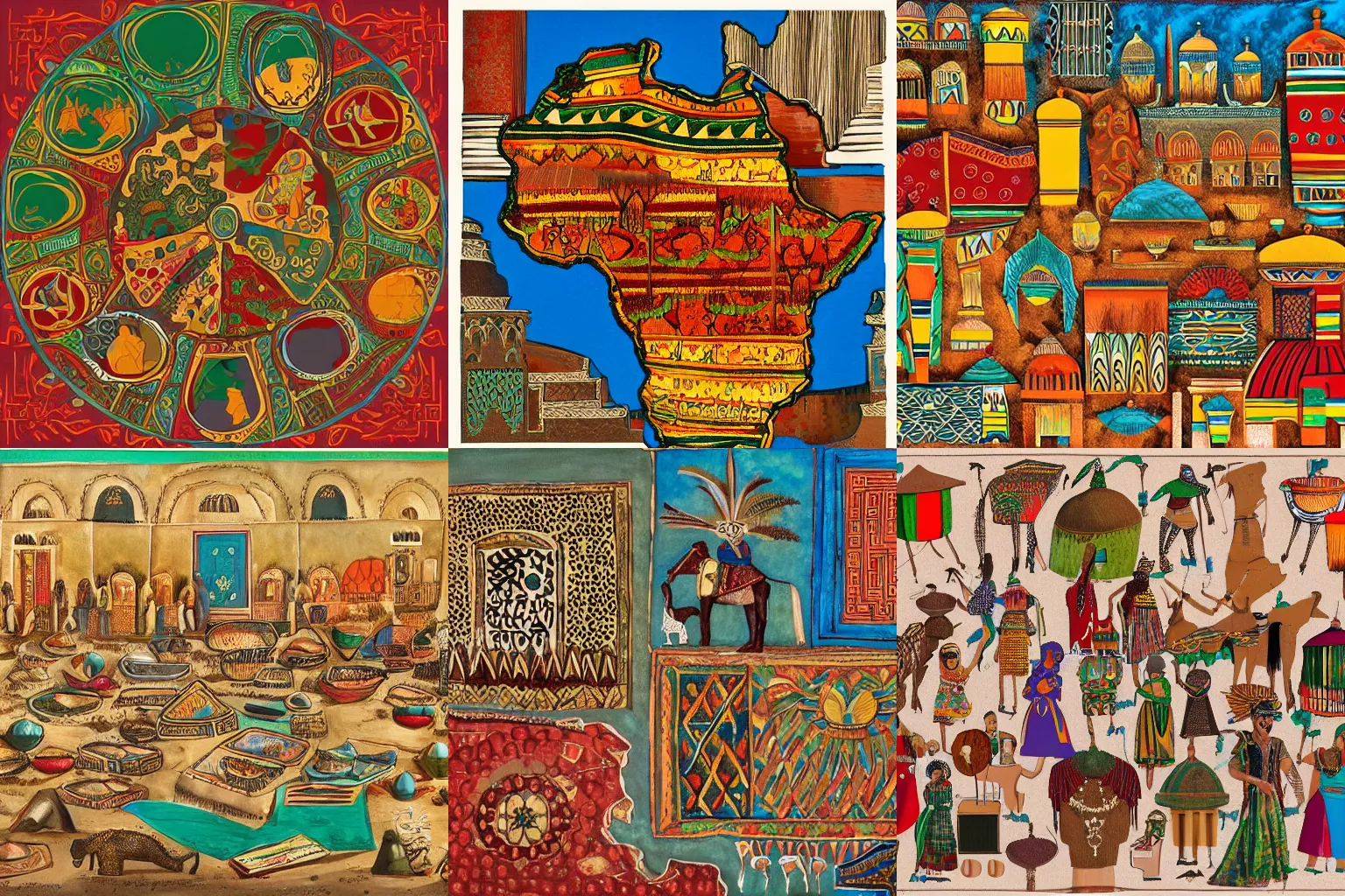 Prompt: artistic rendition of north african culture and countries, extremely detailed