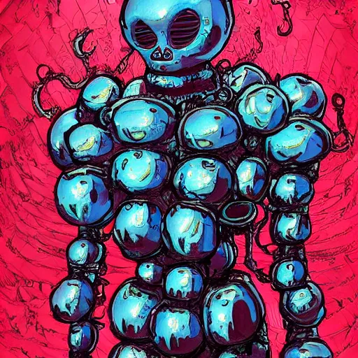 Prompt: glass golem, gothic art, popping color, detailed, eerie, emotional, gothic, highly detailed, incredibly sharp focus, Artstation, deviantart, artgem, insane detail, intense color, vibrant cartoon art, award-winning art, super precise detail, golden ratio, in the style of Heavy Metal Comics
