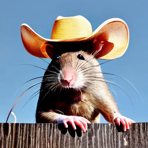 Image similar to rat with a cowboy hat