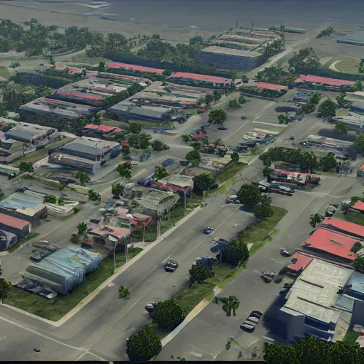 Image similar to pembroke pines florida in gta 5, 8k octane 3D render