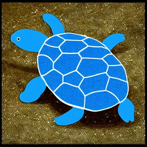 Image similar to a giant blue turtle