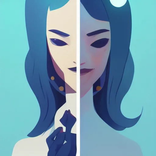 Image similar to face icon stylized minimalist breakfast at tiffany's, loftis, cory behance hd by jesper ejsing, by rhads, makoto shinkai and lois van baarle, ilya kuvshinov, rossdraws global illumination