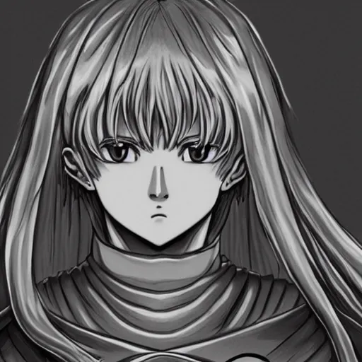 Image similar to manga panel of griffith in the style of kentaro miura, 8 k, 4 k, masterpiece, trending on artstation