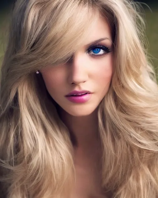 Image similar to beautiful woman with long blonde hair and light eyes