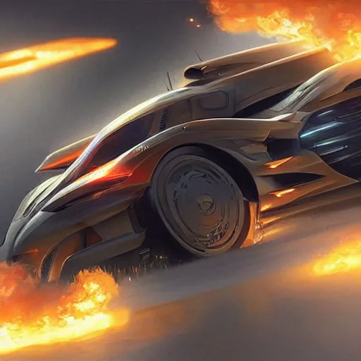 Prompt: ultra realistic illustration, a sportscar on fire, highly detailed, digital painting, artstation, concept art, smooth, sharp focus, illustration, art by artgerm and greg rutkowski and alphonse mucha