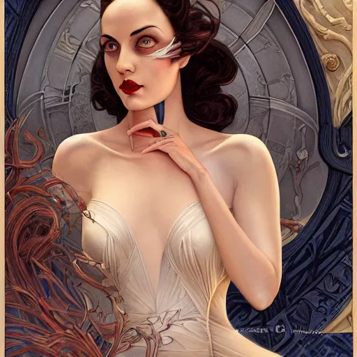 Prompt: a streamline moderne, art nouveau, multi - ethnic and multi - racial portrait in the style of charlie bowater, and in the style of donato giancola, and in the style of charles dulac. expressive, very large eyes. symmetry, ultrasharp focus, dramatic lighting, photorealistic digital painting, intricate, elegant, highly detailed, centered.