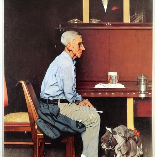 Prompt: a norman rockwell painting of anthony fauci